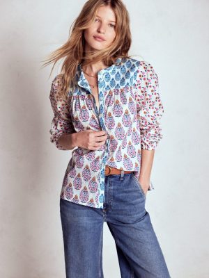 Corrine Cotton Top-Multi. Wildflower Bouquet