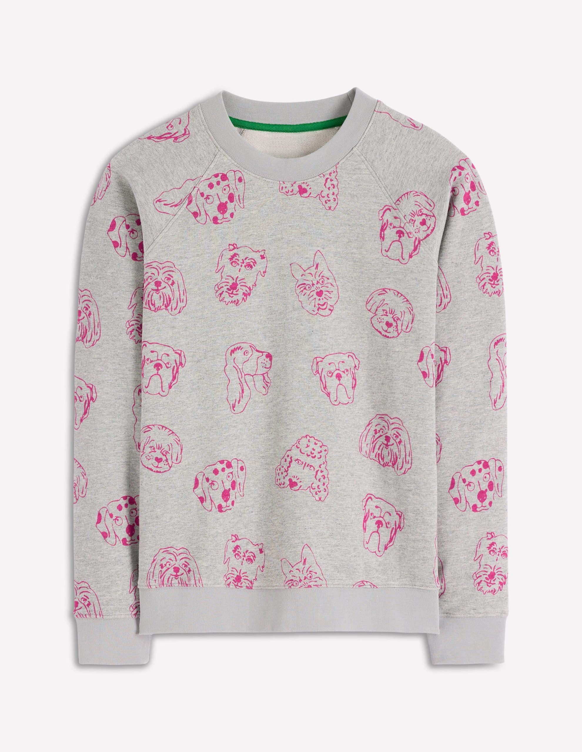 Rosa Printed Sweatshirt-Grey and Pink Yarrow. Dogs - Image 5