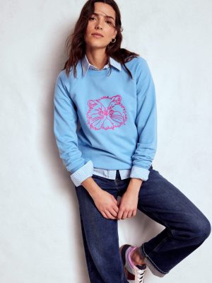 Rosa Embroidered Sweatshirt-Grumpy Cat