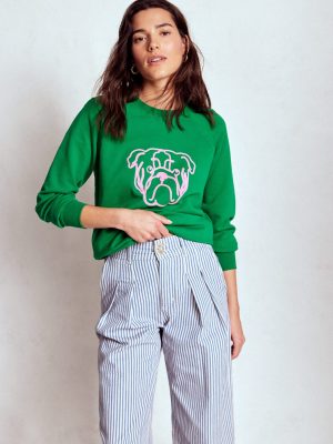 Rosa Embroidered Sweatshirt-Grumpy Dog
