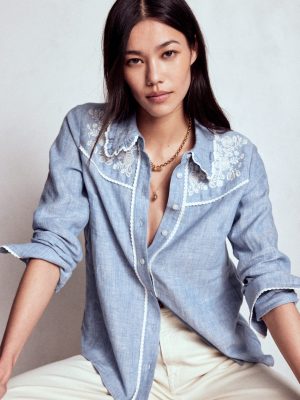 Sienna Western Shirt-Chambray