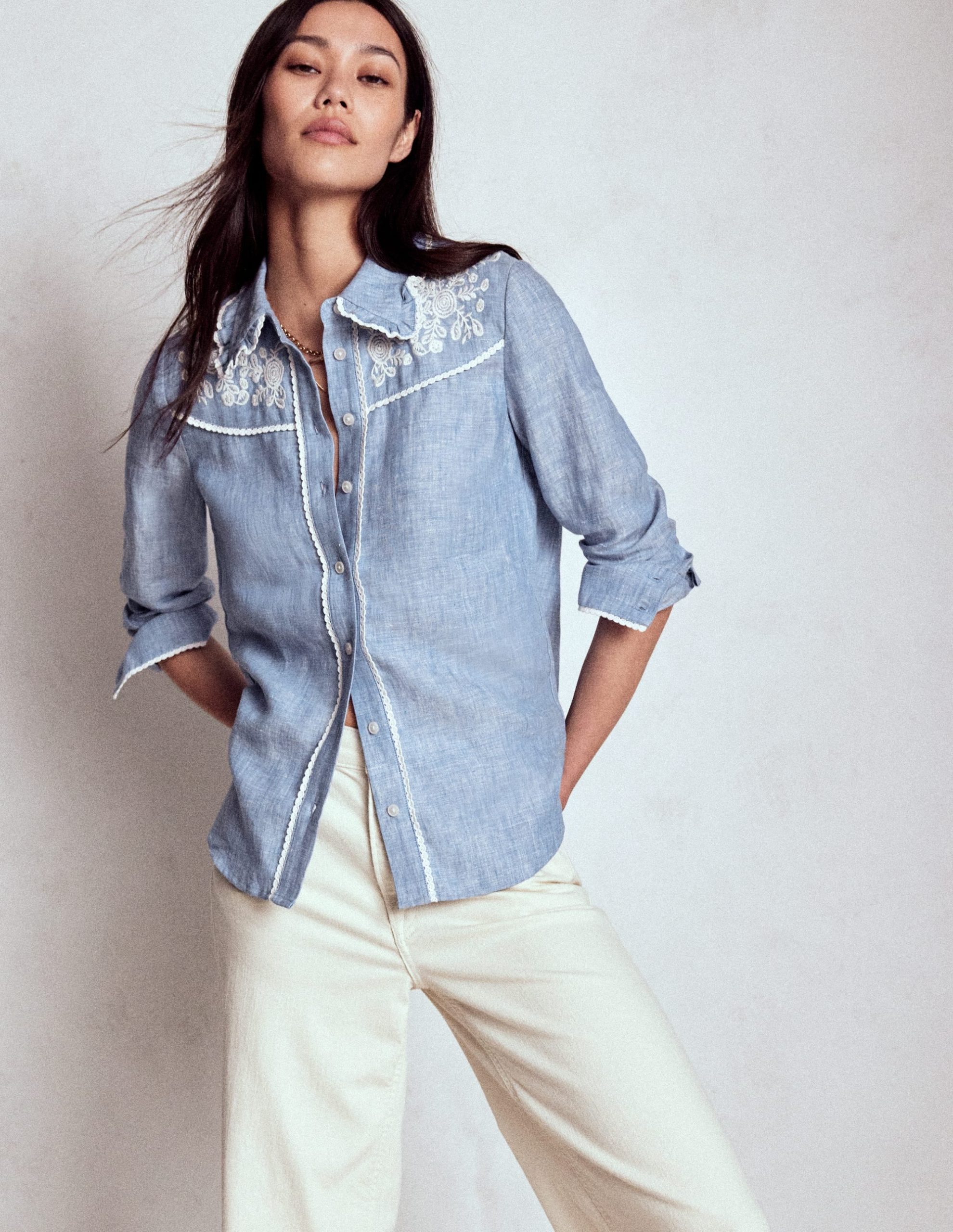 Sienna Western Shirt-Chambray - Image 4