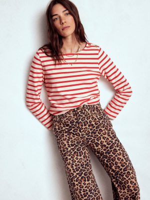 Button Mariner Breton-Ivory and Brilliant Red