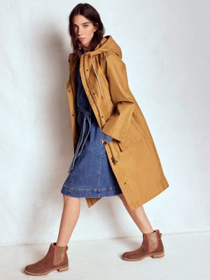 Longline Rain Mac-Hazelnut Brown