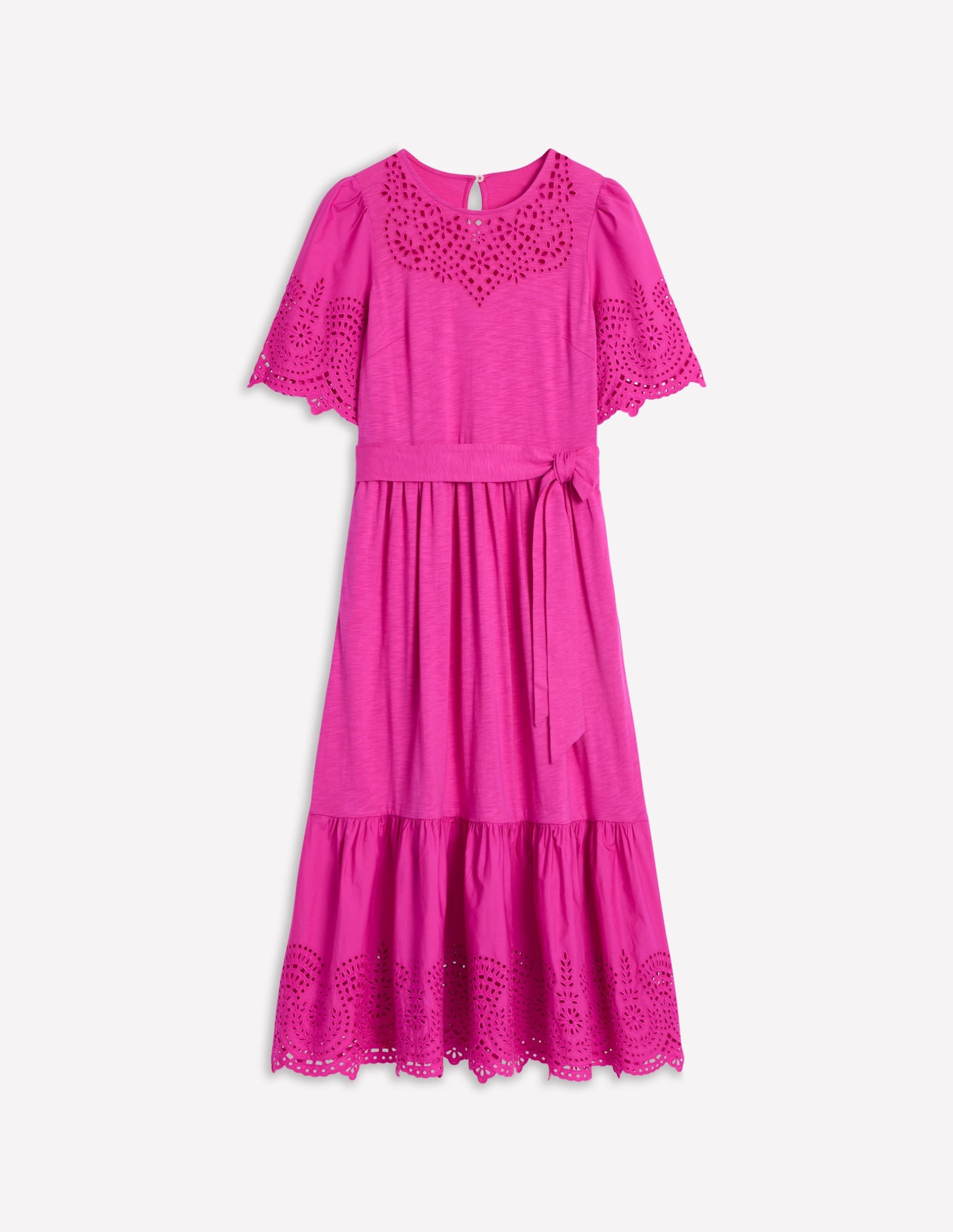 Isabel Broderie Mix maxi Dress-Cosmos Pink - Image 6