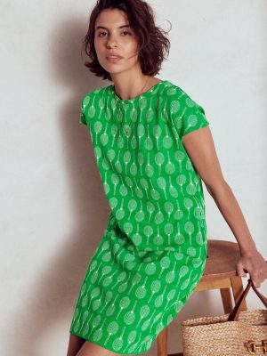 Leah Jersey T-shirt Dress-Rich Emerald. Tennis
