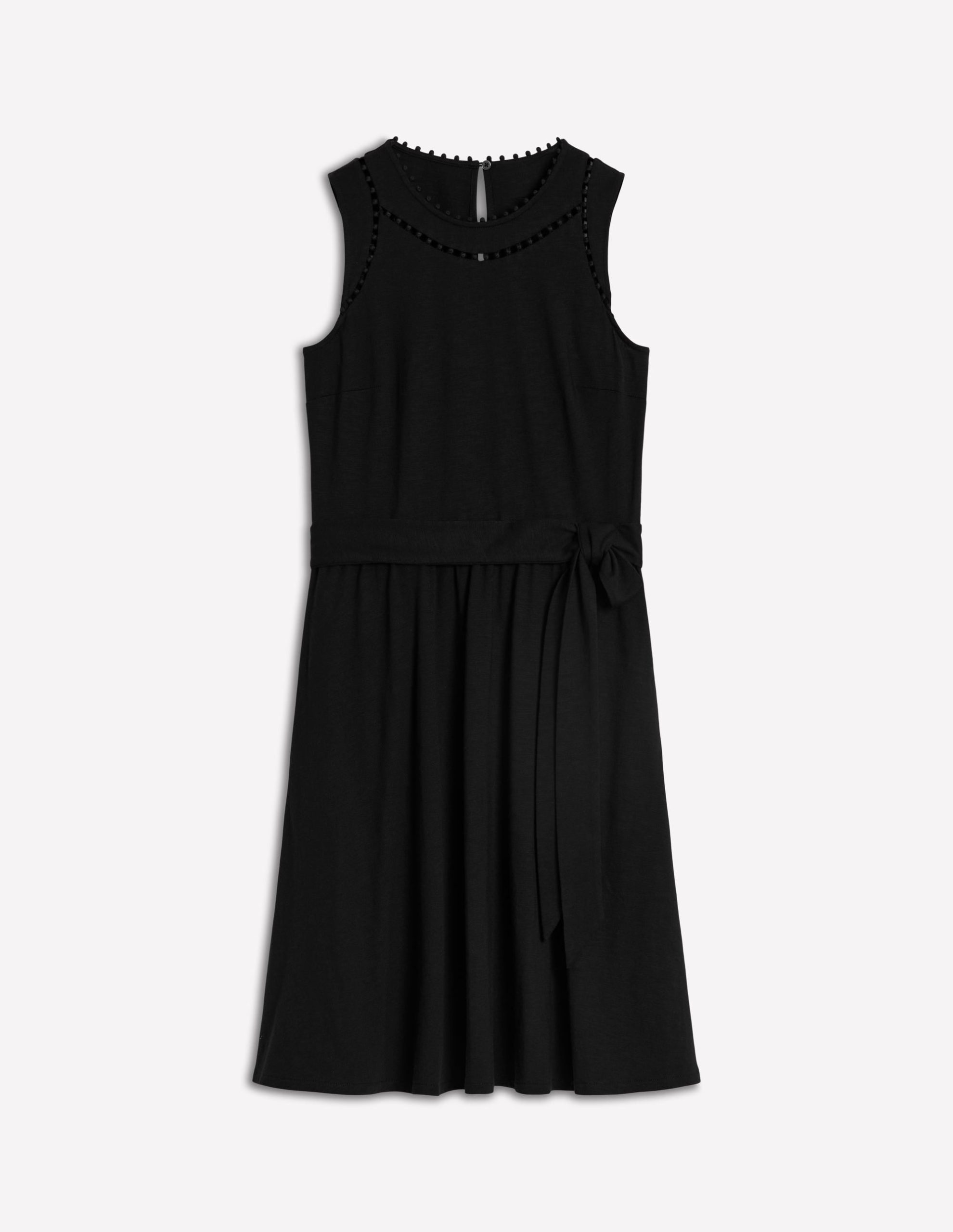 Mila Trim Short Jersey Dress-Black - Image 5