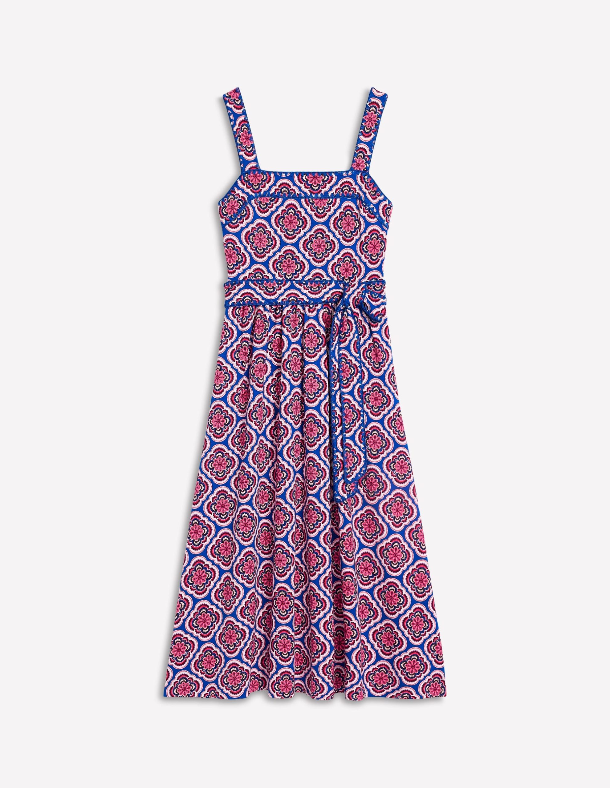 Square Neck Seam Midi Dress-Multi. Botanic Blush - Image 6