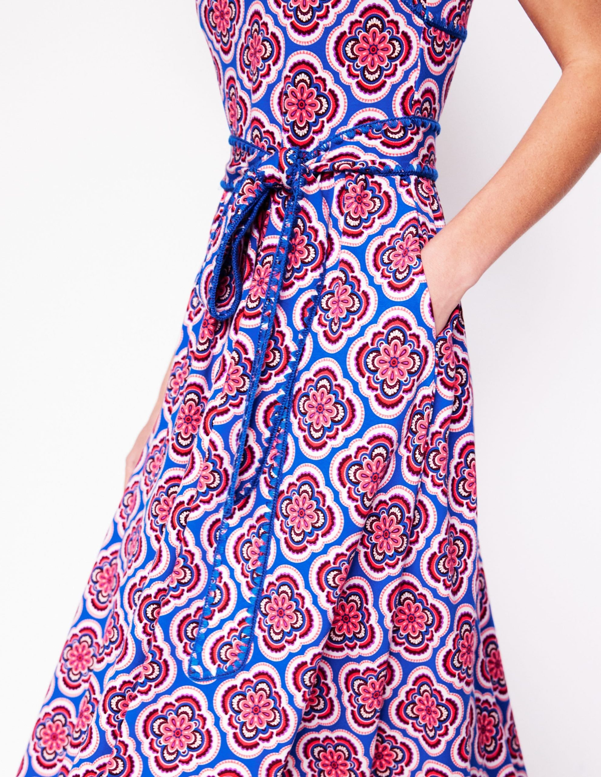 Square Neck Seam Midi Dress-Multi. Botanic Blush - Image 2