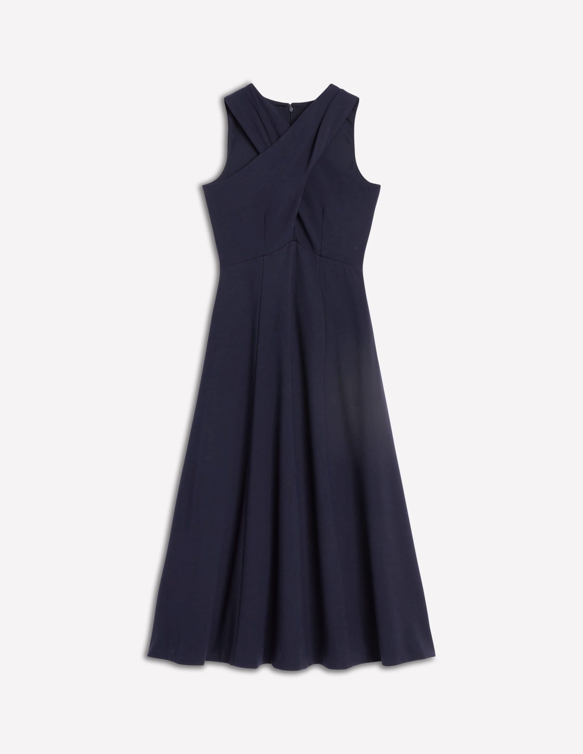 Cross Front Ponte Dress-Navy - Image 5