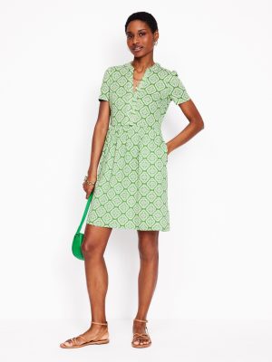 Naomi Short Sleeve Dress-Paradise Green. Botanic Blush