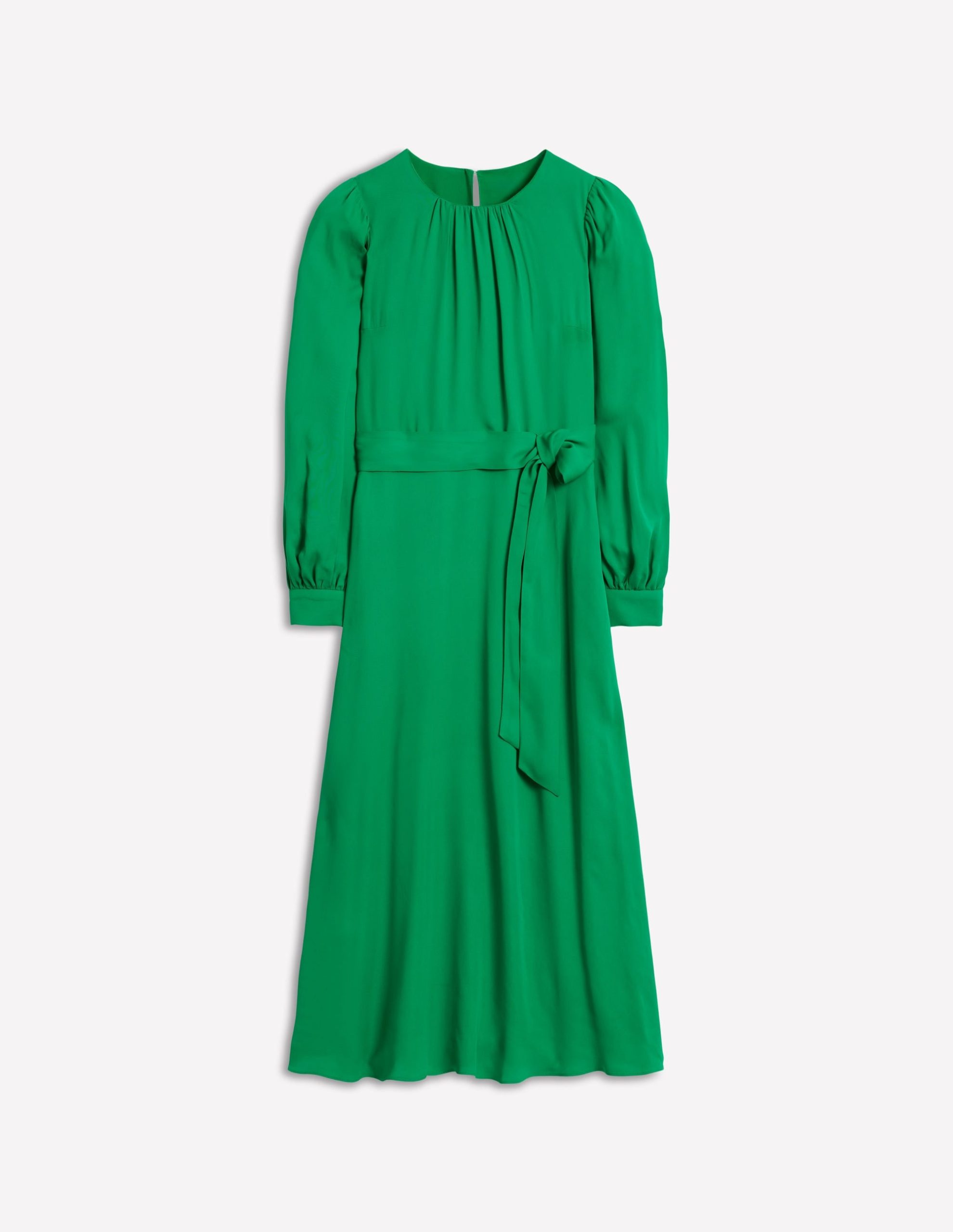 Blouson Sleeve Midi Dress-Rich Emerald - Image 6