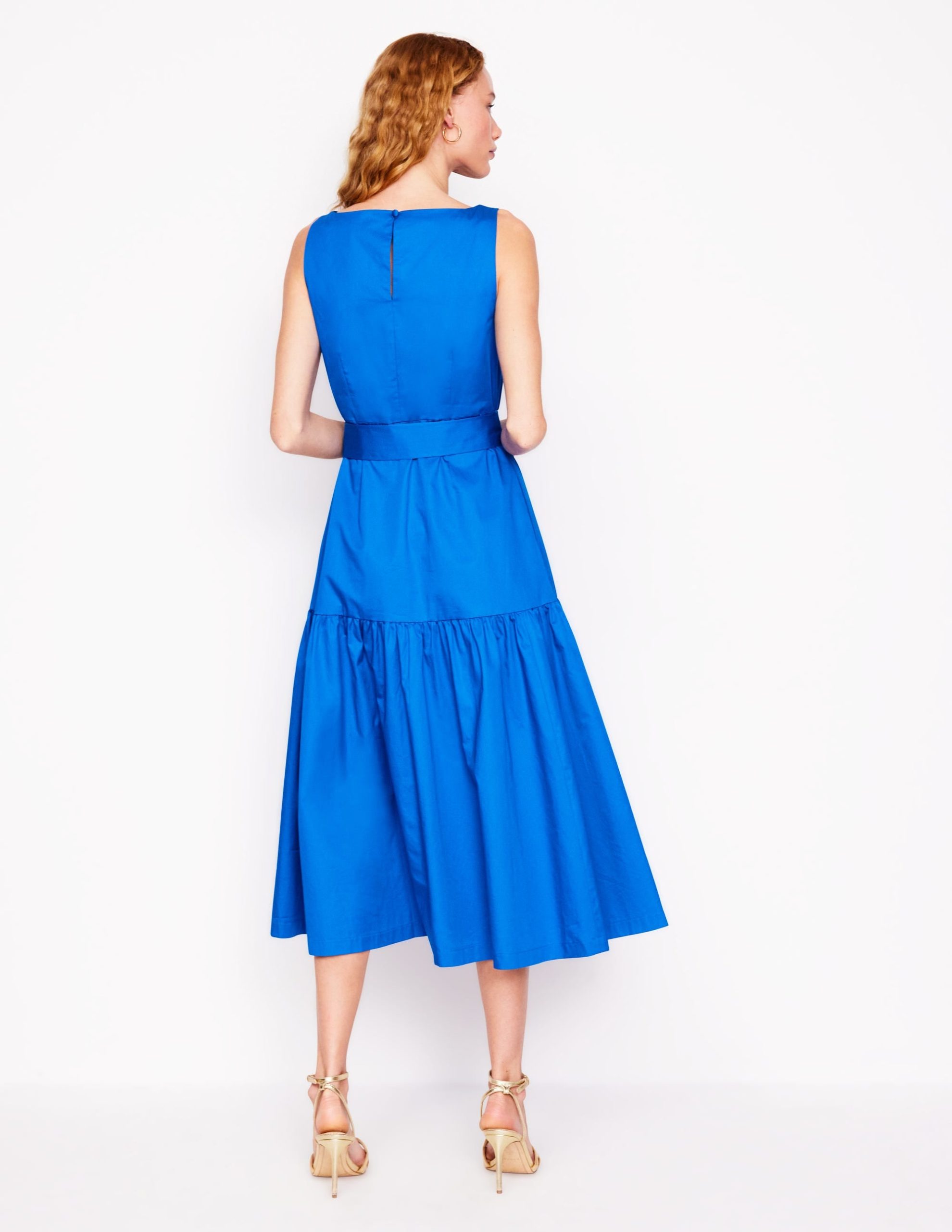 Deep Tier Fit & Flare Dress-Kingfisher Blue - Image 3