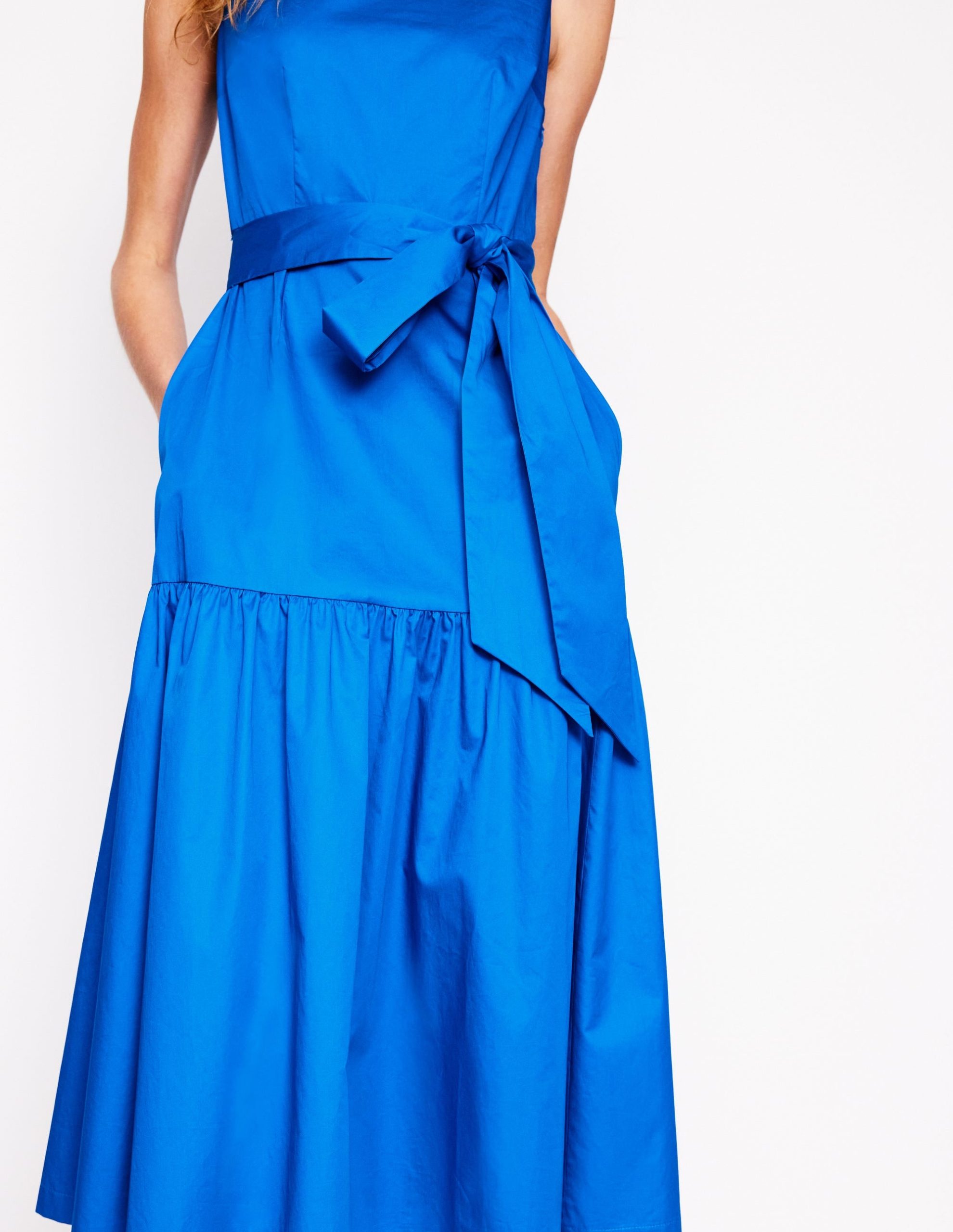 Deep Tier Fit & Flare Dress-Kingfisher Blue - Image 5