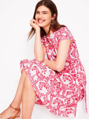 Imo Cotton Godet Short Dress-lvory. Vine Silhouette