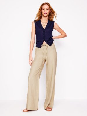 Islington Linen Pants-Oatmeal