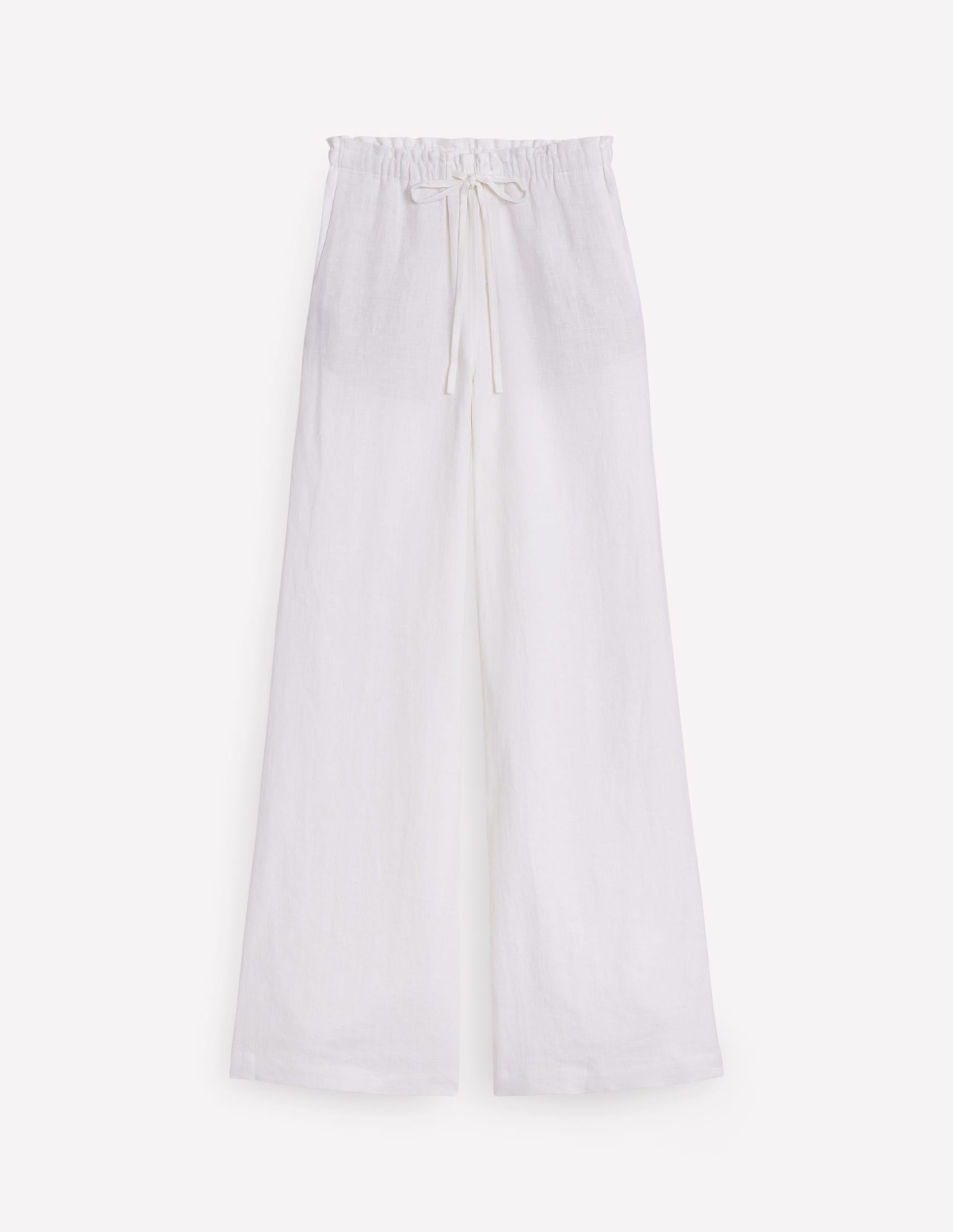 Islington Linen Trousers-White - Image 7