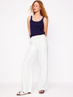 Islington Linen Trousers-White