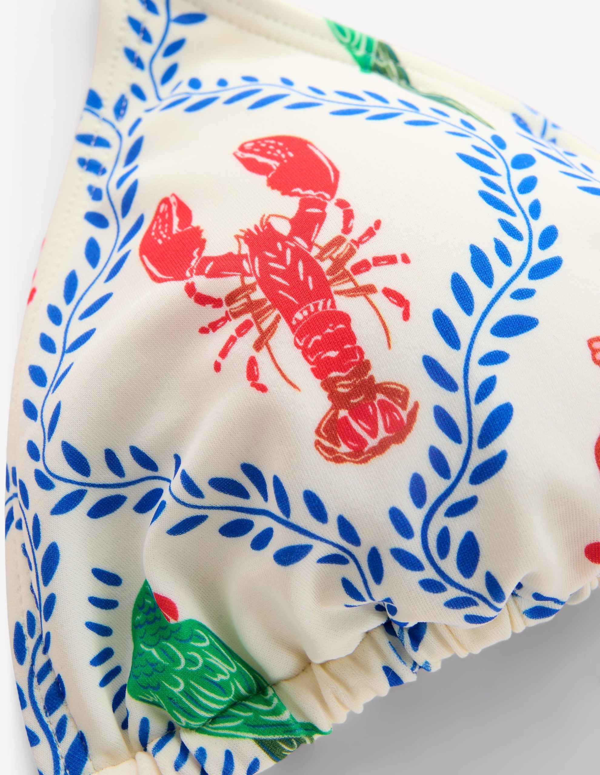 Symi String Bikini Top-Ivory. Tropical Bonanza Vine - Image 7