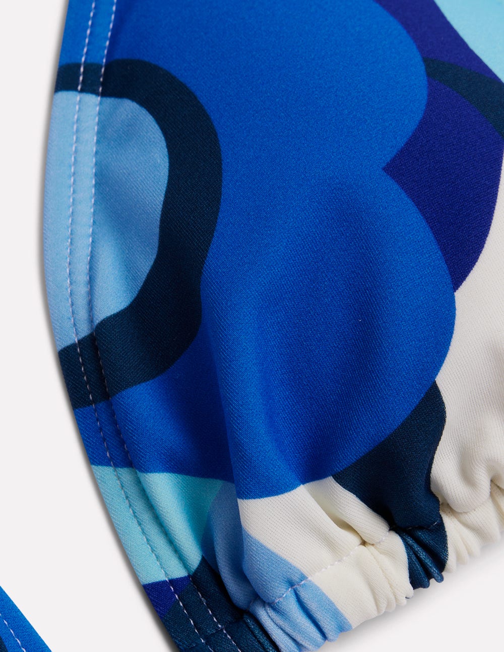 Symi String Bikini Top-Blue. Abstract Swirl - Image 7