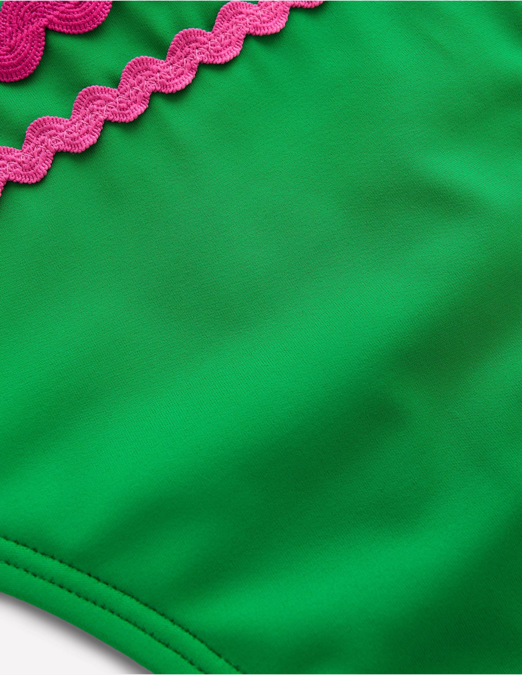 Porto Bikini Bottoms-Bright Green Rik Rak - Image 6