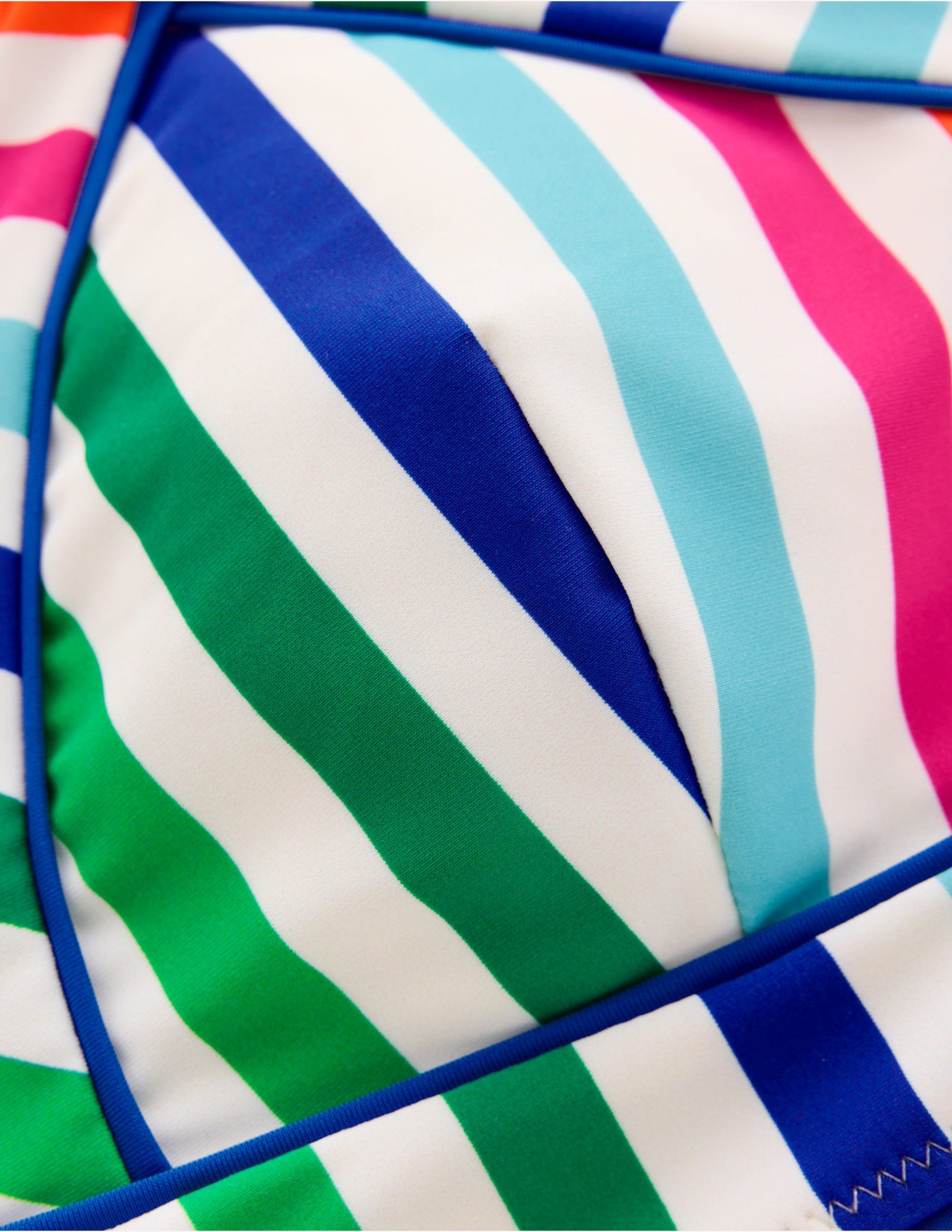 Kasos String V Neck Bikini Top-Multi Stripe - Image 6