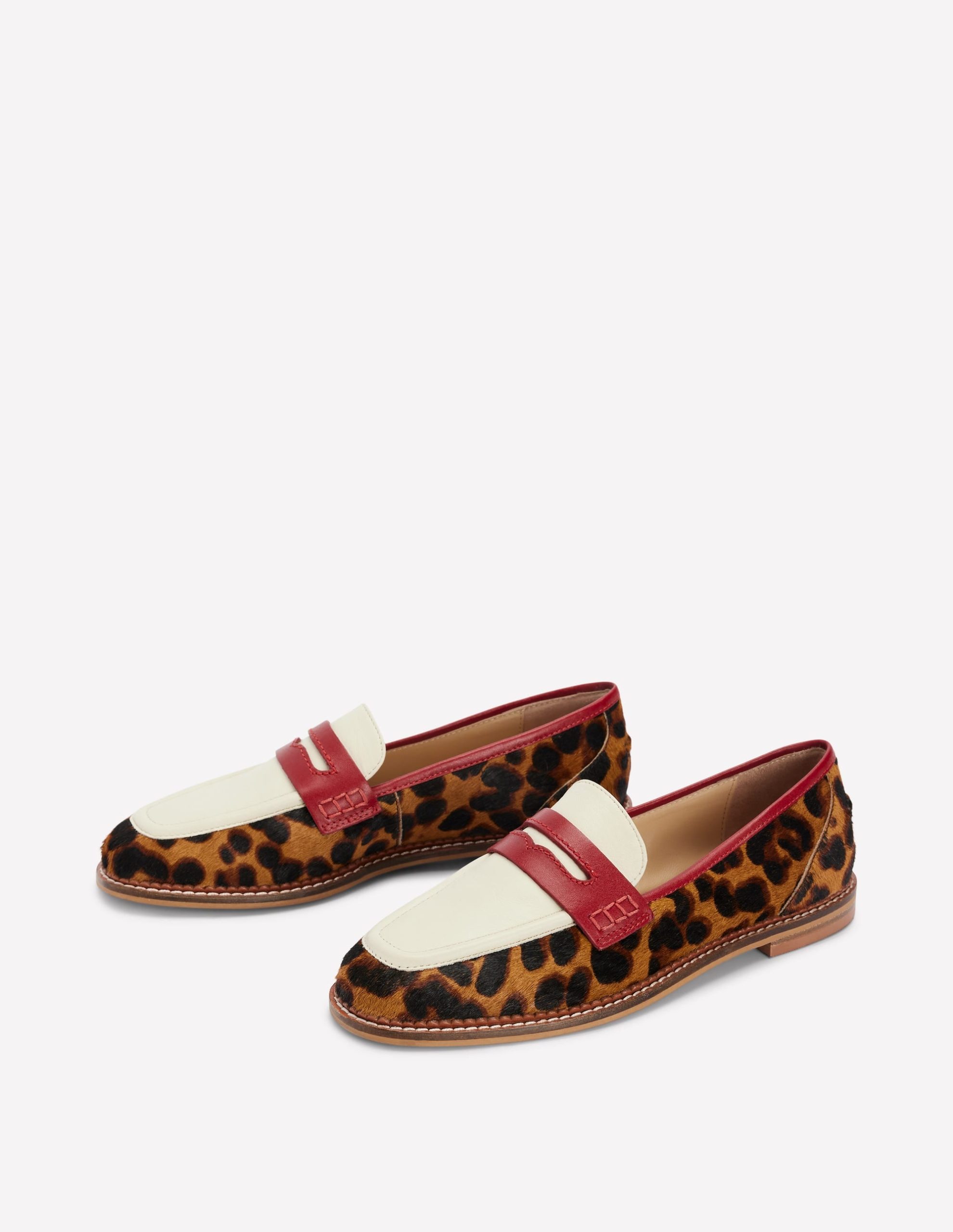 Nya Penny Loafers-Leopard Colourblock - Image 3