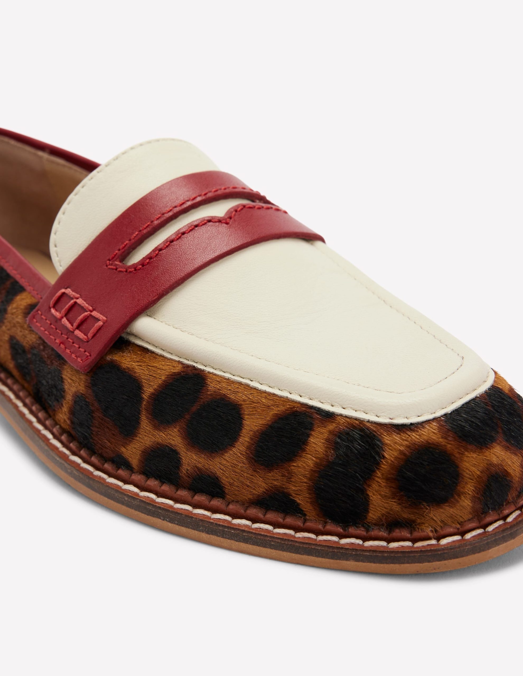 Nya Penny Loafers-Leopard Colourblock - Image 4