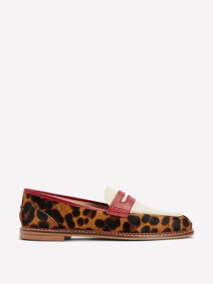 Nya Penny Loafers-Leopard Colourblock