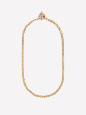 Metal Heart Necklace-Gold