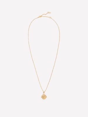 Fine Spinner Pendant Necklace-Gold Colour