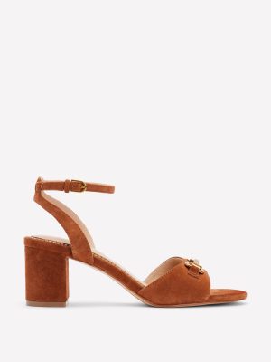 Iris Snaffle Block Heel Sandal-Tan