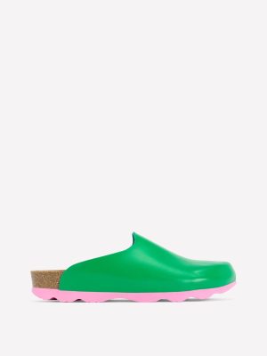 Lyla Colour Block Clogs-Rich Emerald