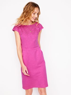 Florrie Broderie Dress-Cosmos Pink