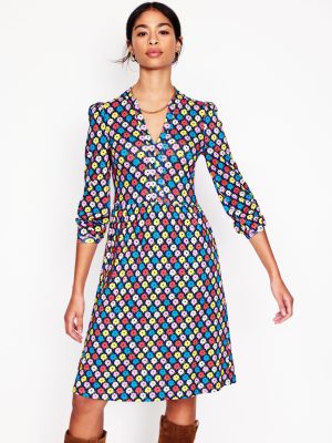 Naomi Relaxed Jersey Dress-Multi. Pop Daisy
