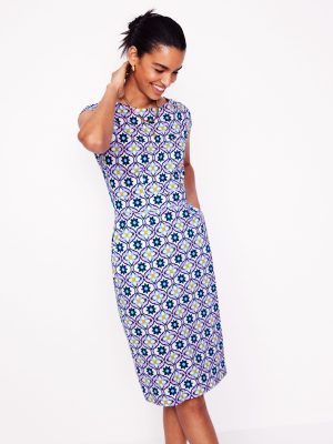 Florrie Jersey Dress-Multi. Floweret Tile