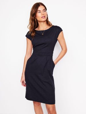 Florrie Jersey Dress-Navy