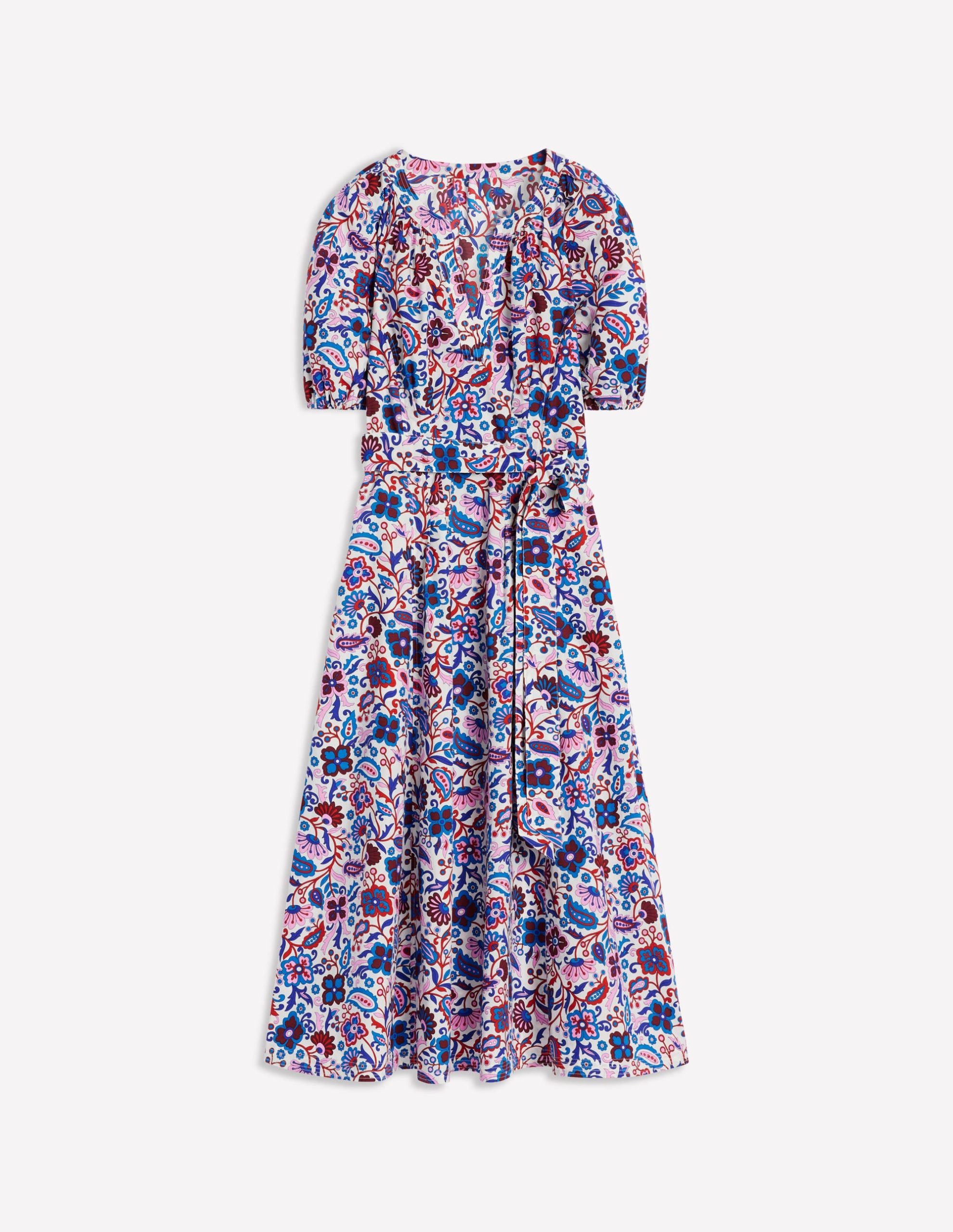 Bria Puff Sleeve Midi Dress-Multi. Oriental Paradise - Image 5