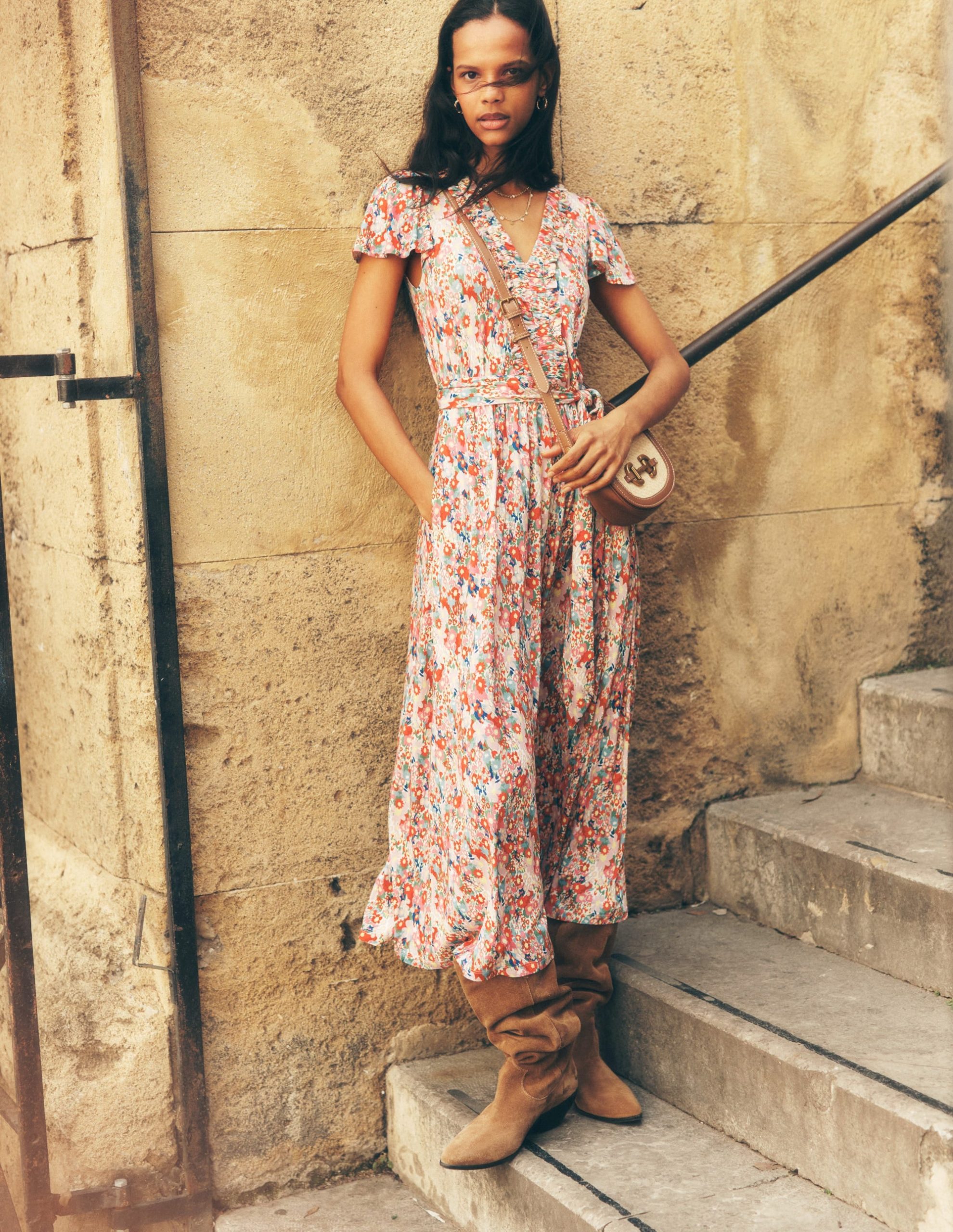 Nicola Jersey Tea Dress-Multi. Wildflower Garden - Image 2