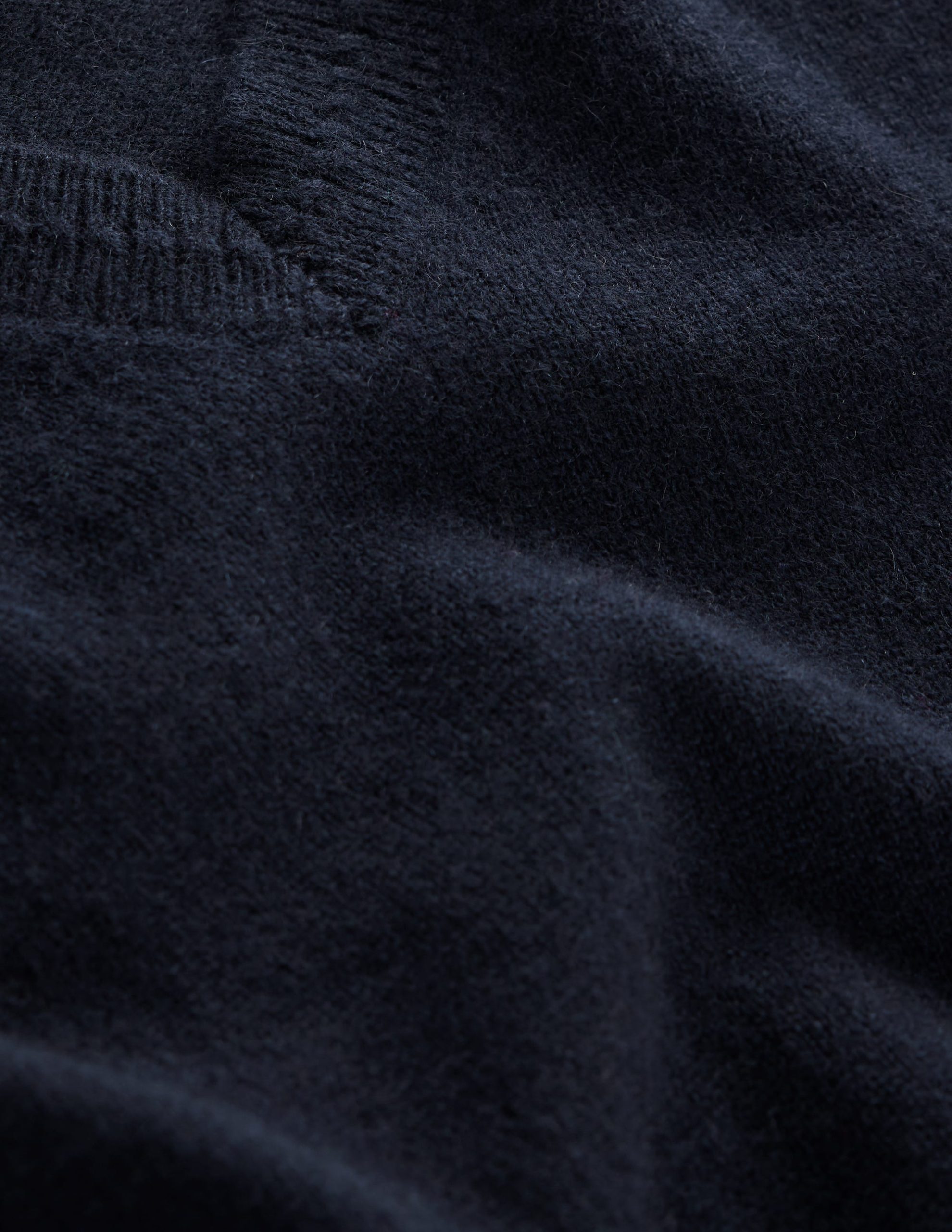 Eva Cashmere V-neck Jumper-Navy - Image 7