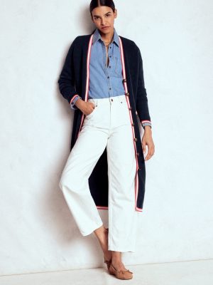 Holly Longline Jacket-Navy