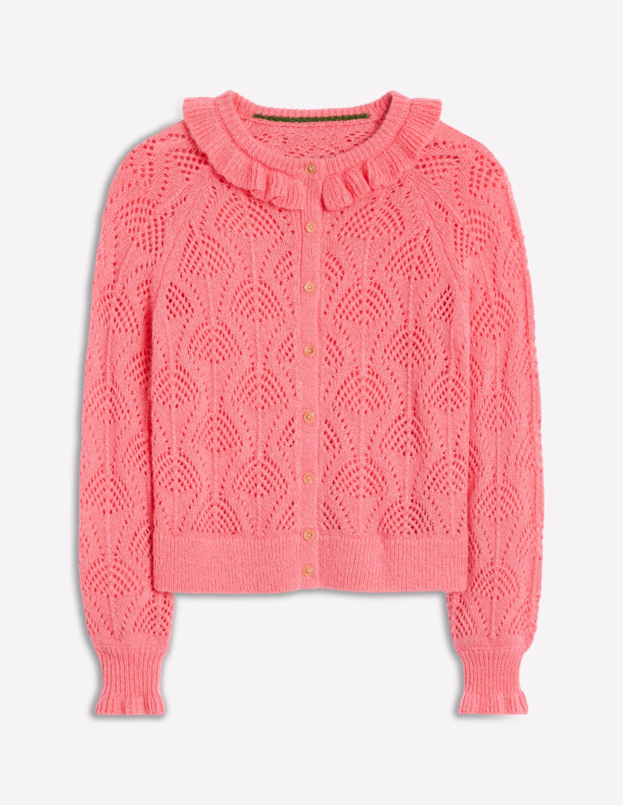 Alice Fluffy Stitch Cardigan-Salmon Pink - Image 6