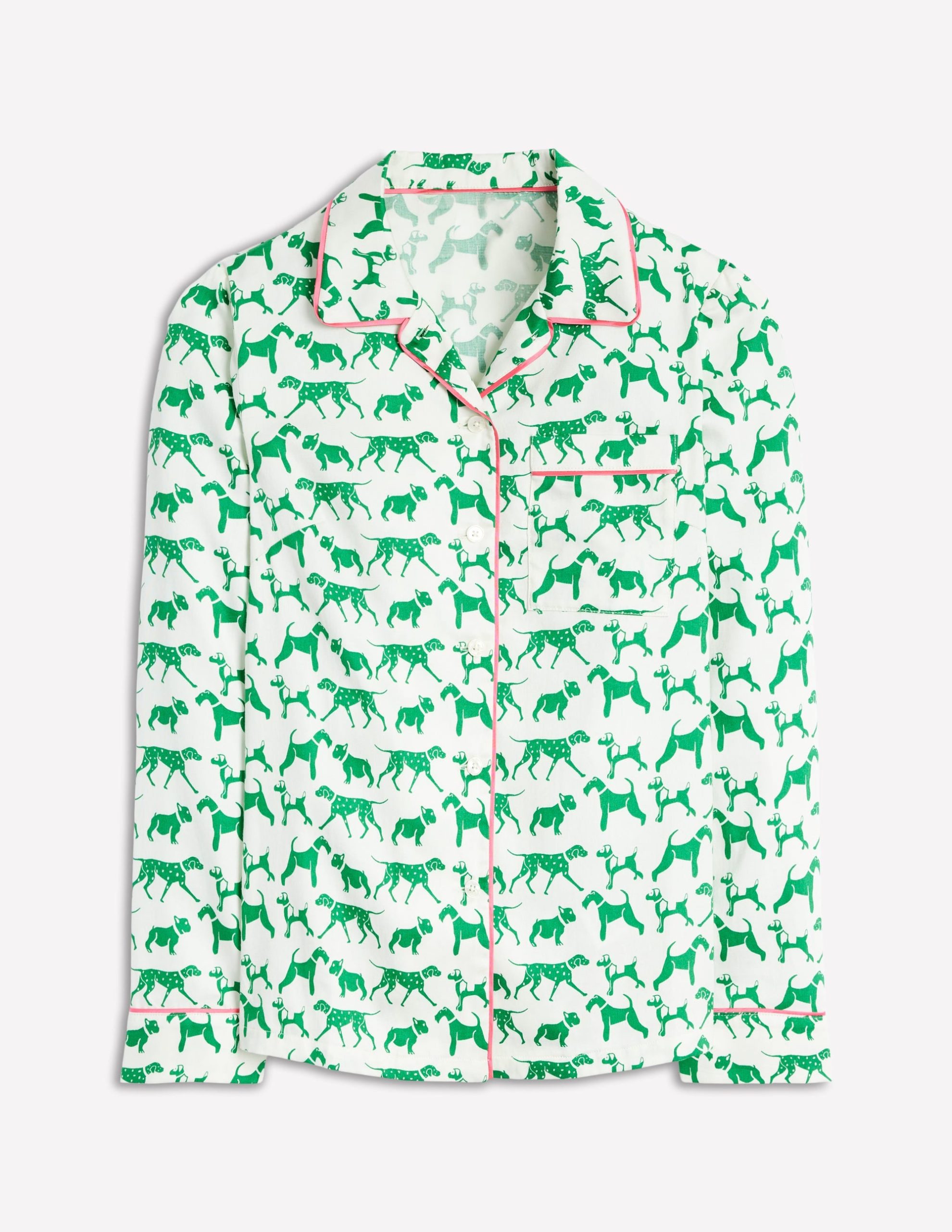 Cotton Sateen Pyjama Shirt-Ivory. Janet and Friends - Image 5