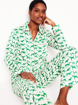 Cotton Sateen Pyjama Shirt-Ivory. Janet and Friends