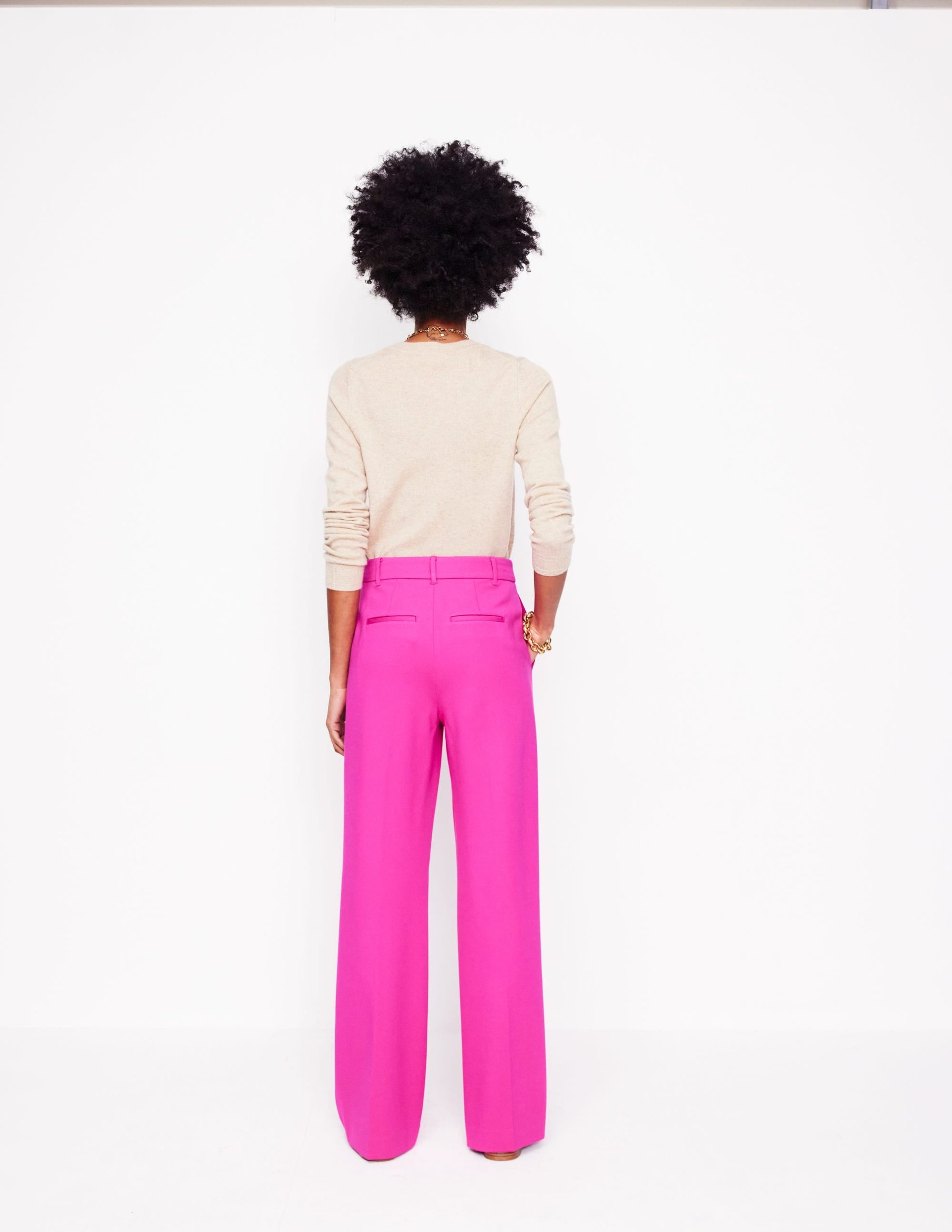 Westbourne Ponte Trousers-Pink Peony - Image 3