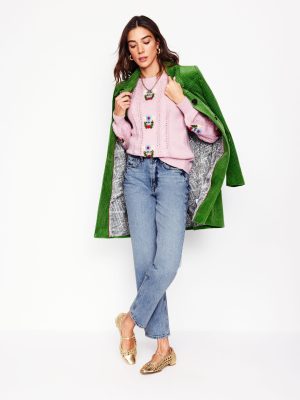 High Rise Straight Leg Jeans-Light Wash