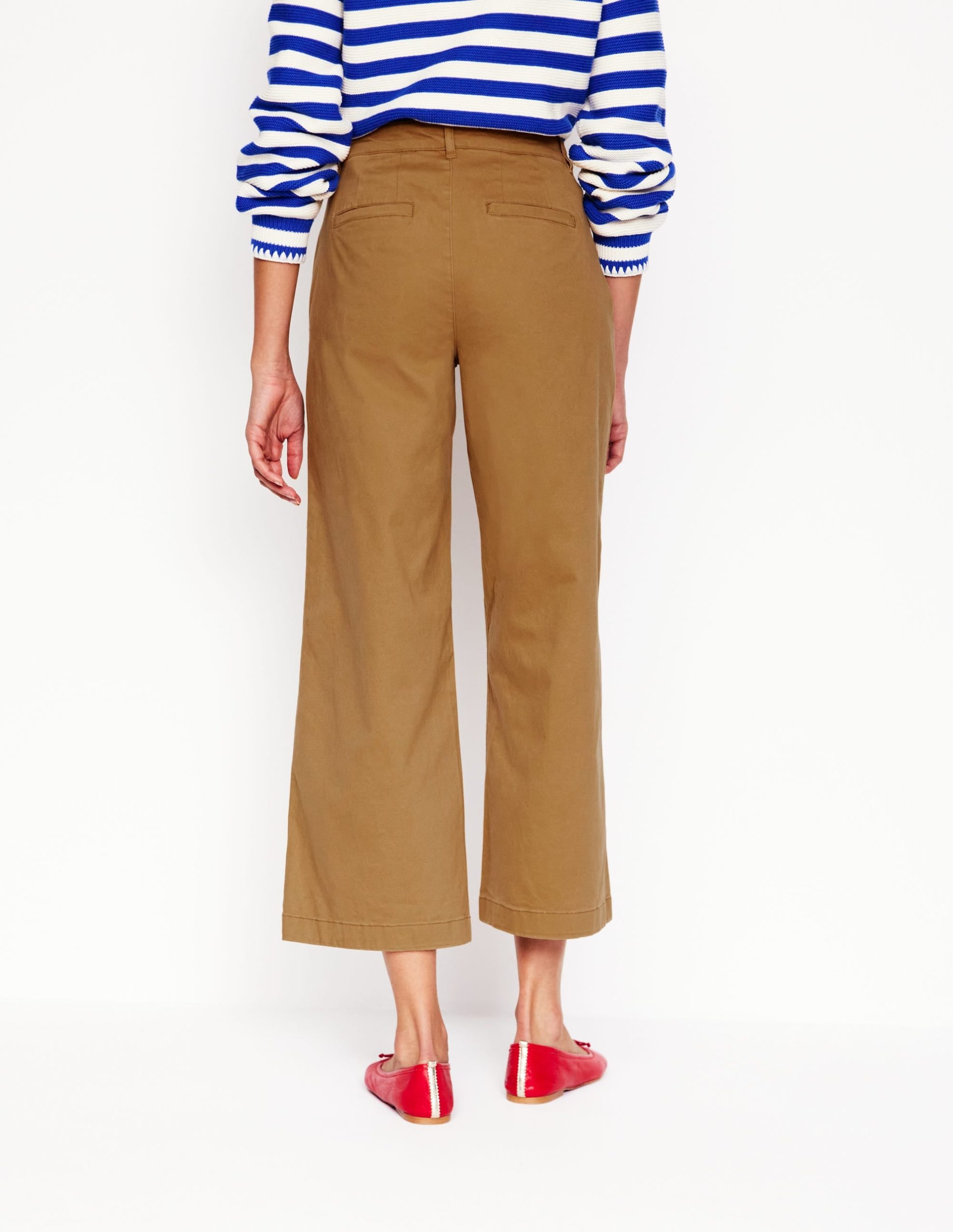 Barnsbury Crop Chino Trousers-Hazelnut Brown - Image 3