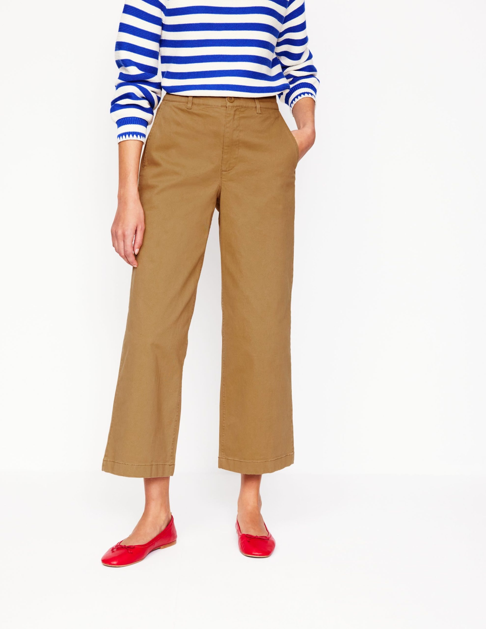 Barnsbury Crop Chino Trousers-Hazelnut Brown - Image 4