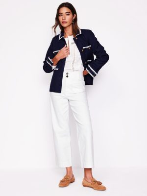 Primrose Patch Pocket Trousers-White