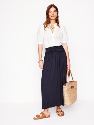 Rosaline Jersey Skirt-Navy